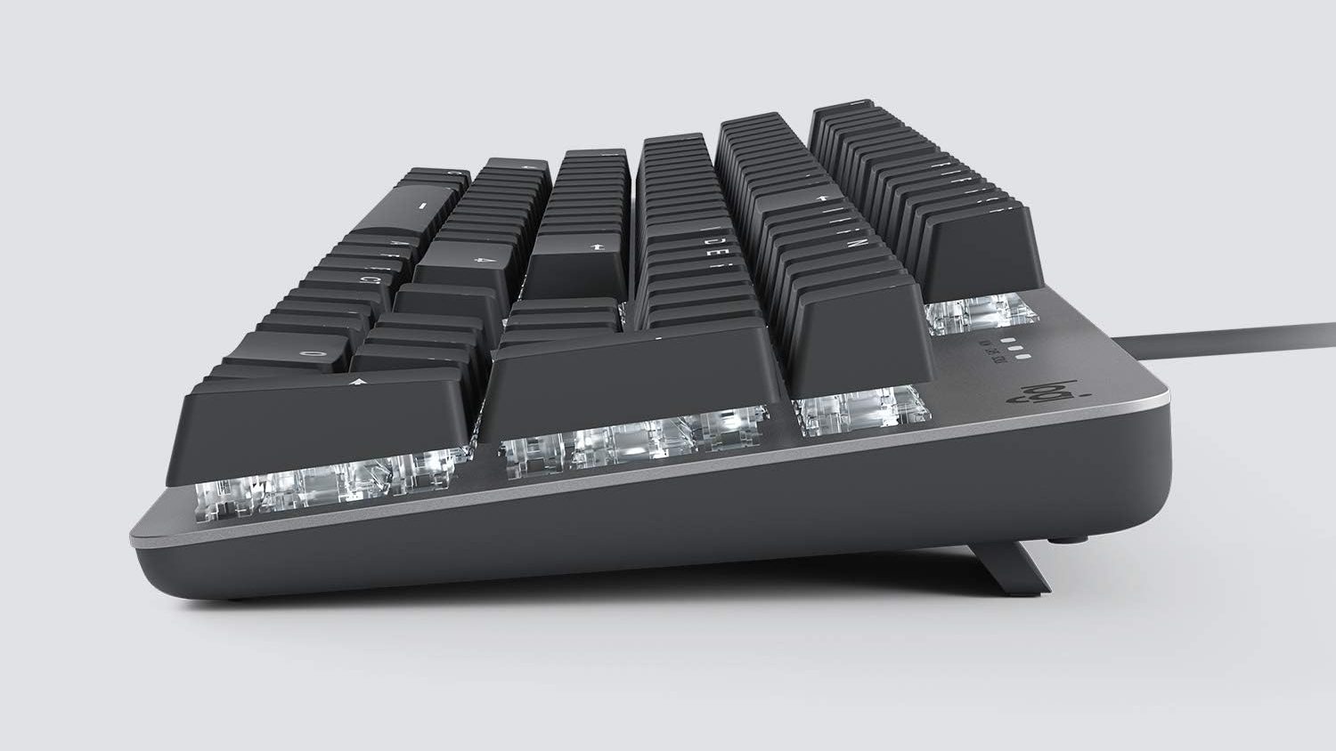 Side view of Logitech K845 mechanical keyboard