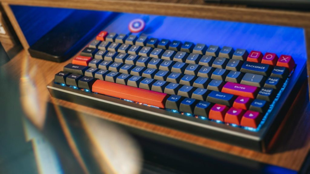 mechanical gaming keyboard on desk